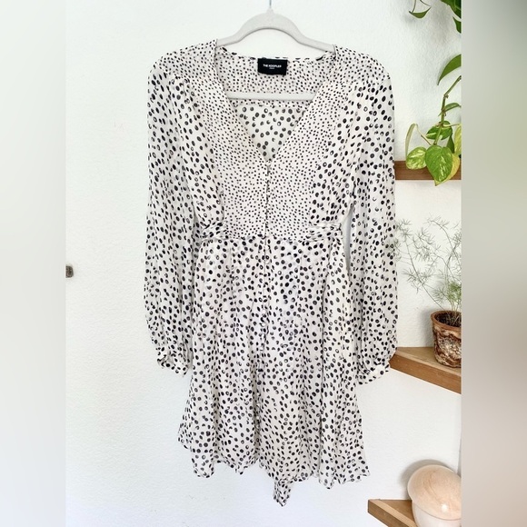 The Kooples Polka Dot Button Front Mini Dress - Picture 4 of 14